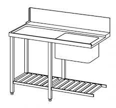 Winterhalter Стіл попередньої обробки брудного посуду з бортом та мийною ванною 